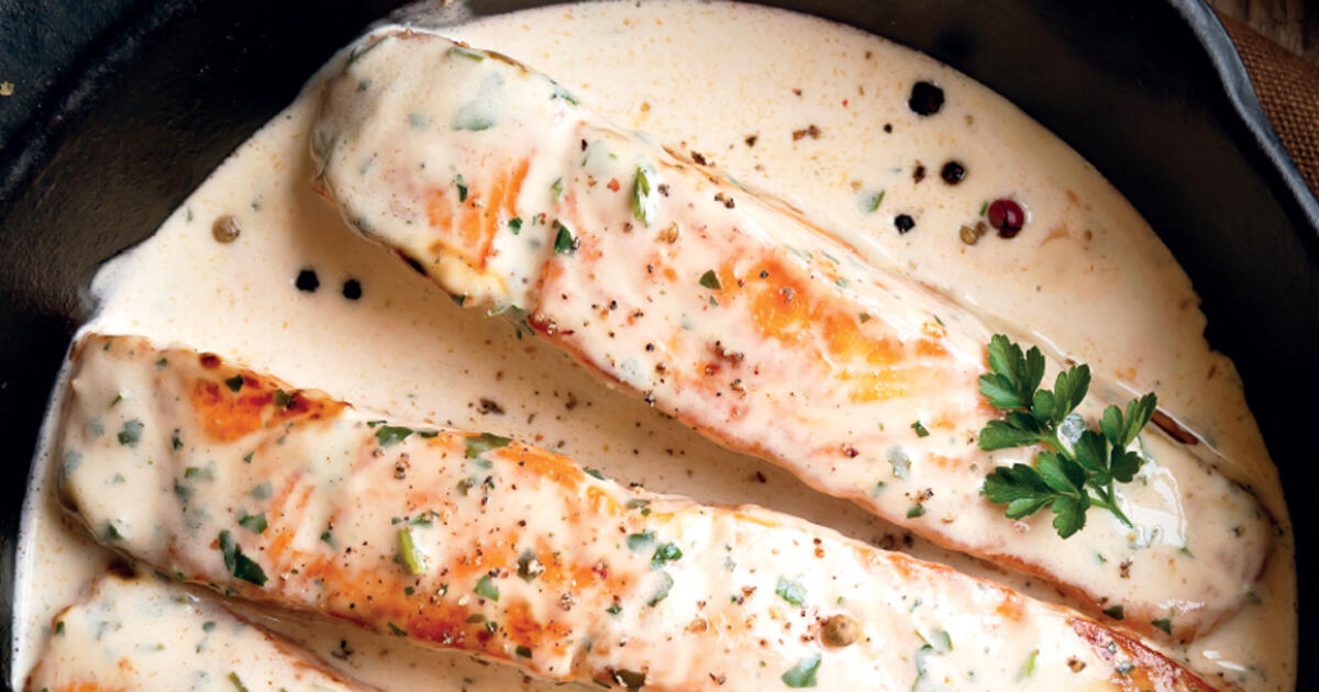 Паста в лососем в сливочном соусе рецепт с фото